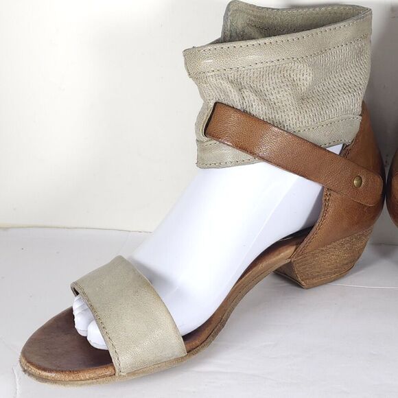 Miz Mooz Women's Cali US8-8,5 EU39 Brown Gray Ankle Wrap Gladiator Sandals Shoes - Picture 8 of 16